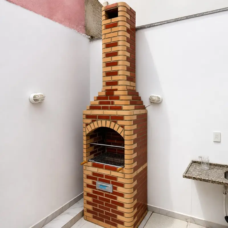 Churrasqueira de Tijolo 80cm Canto Palha