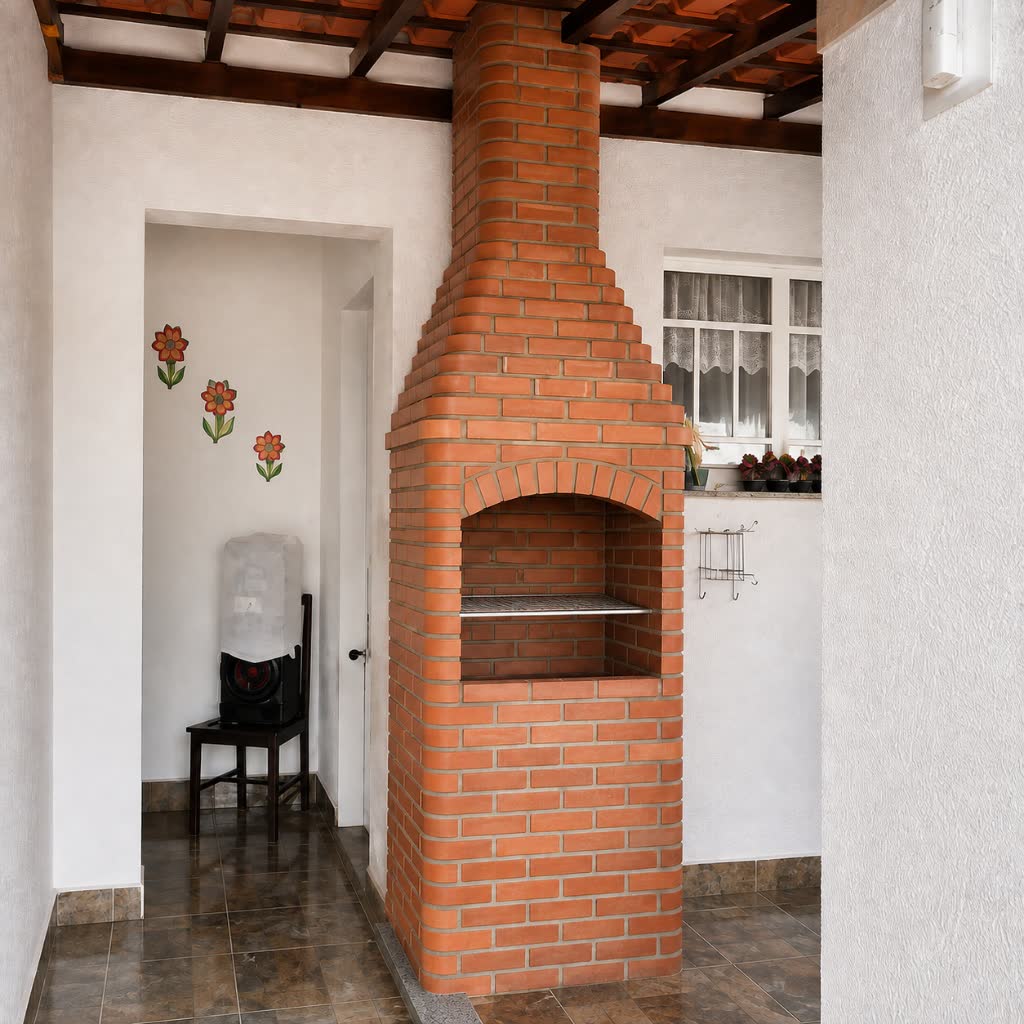 Churrasqueira de Tijolo com 80 cm de Largura
