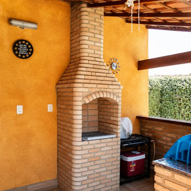 Churrasqueira de 80cm Tijolo Palha