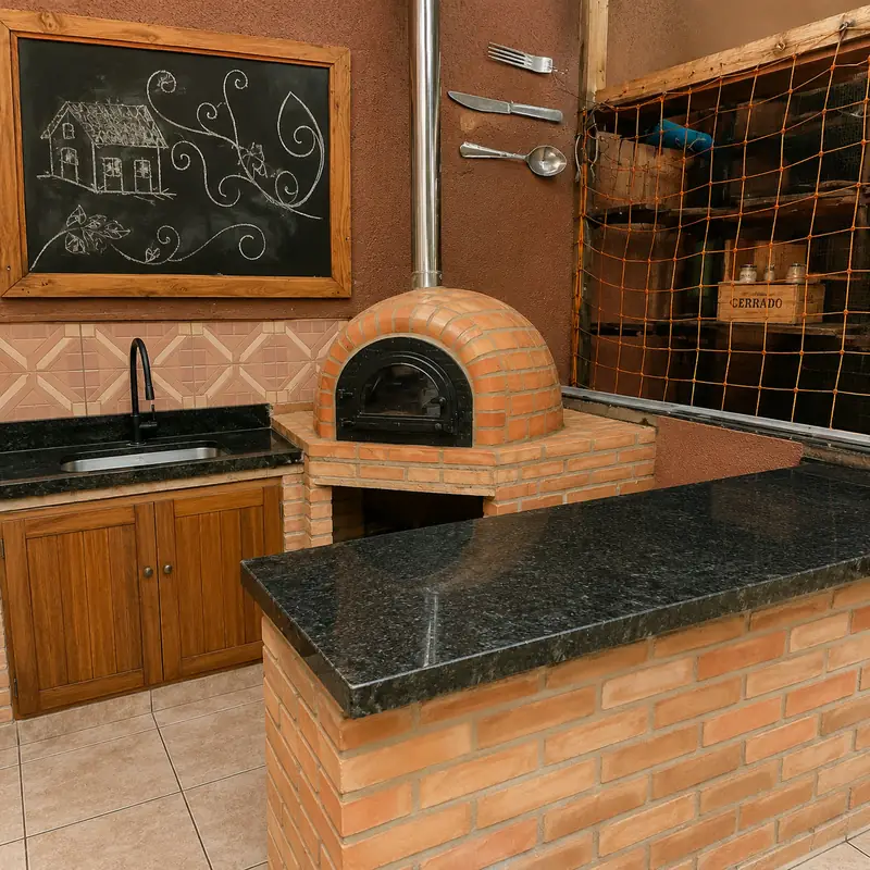 Forno de Pizza Tipo Iglu 100cm com Duto